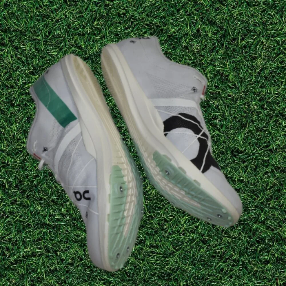 On Running Cloudspike White Track Racing Shoes Metal Spikes Swiss Engineering